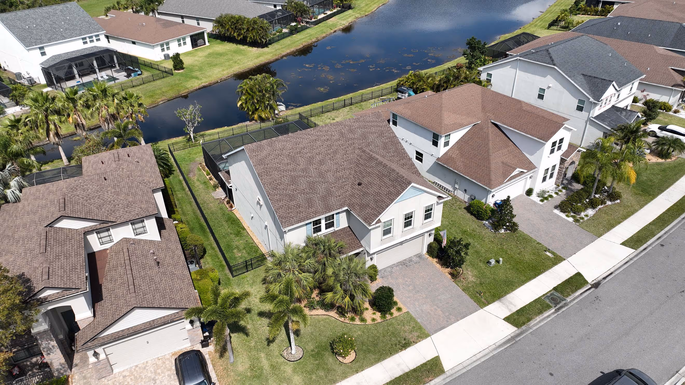 GAF architectural shingle roof close-up in Clearwater, FL